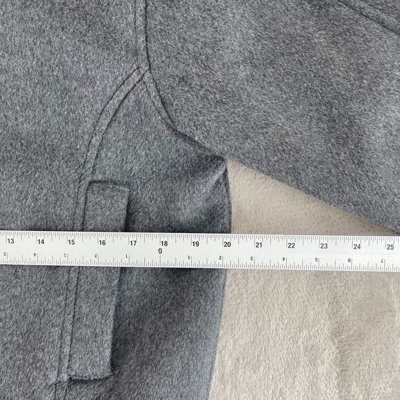 Abercrombie & Fitch Bomber Jacket Women 2XS Grey Wool Blend Blade Collar NWOT - Picture 6 of 9